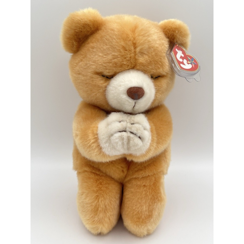 TY Original Beanie Buddy Hope the Praying Bear 10" Retired 1999 soft plush